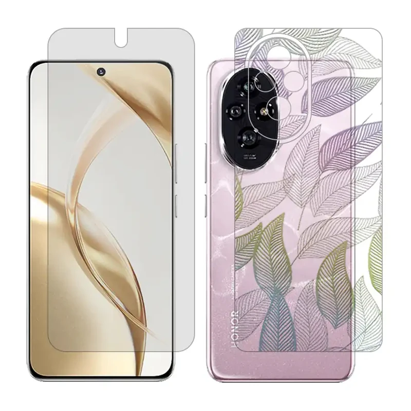 محافظ صفحه نمایش شفاف گلس مدل Together مناسب برای گوشی موبایل آنر 200 به همراه برچسب پوششی پشت گوشی