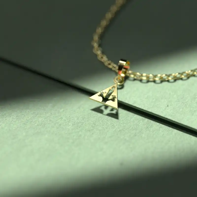 گردنبند طلا 18 عیار زنانه مدوپد مدل دایره کد CA10048