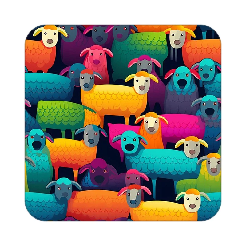 زیر لیوانی کاکتی طرح حیوانات رنگی مدل mp25971