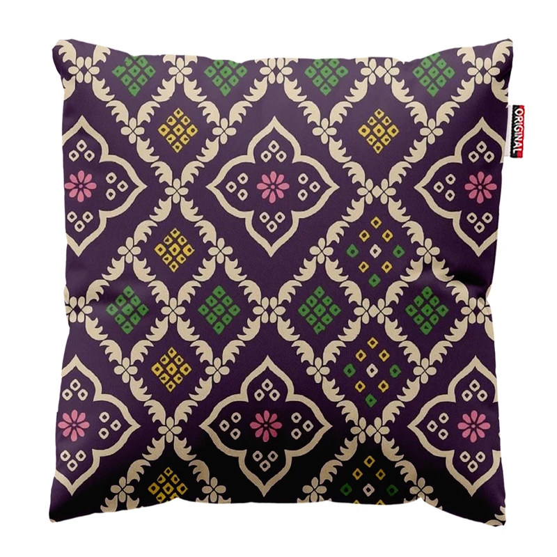 کوسن پاد آفرین طرح گل کد 3664 سایز 30*30 سانتی متر