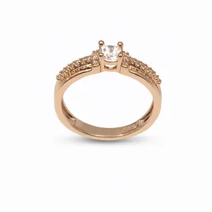 انگشتر زنانه مدل تکتاش کد 4260