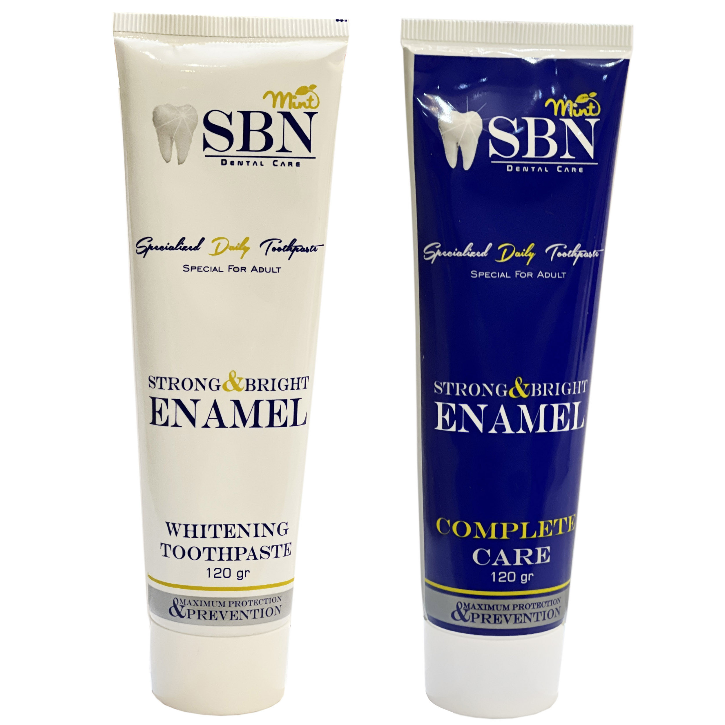 خمیر دندان اس بی ان مدل WHITENING-COMPLETE CARE وزن 120 گرم مجموعه 2 عددی خمیر دندان اس بی ان مدل WHITENING-COMPLETE CARE وزن 120 گرم مجموعه 2 عددی