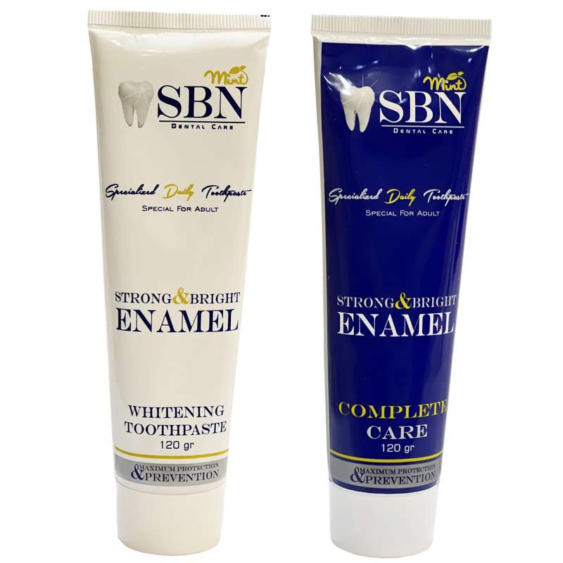 خمیر دندان اس بی ان مدل WHITENING-COMPLETE CARE وزن 120 گرم مجموعه 2 عددی خمیر دندان اس بی ان مدل WHITENING-COMPLETE CARE وزن 120 گرم مجموعه 2 عددی