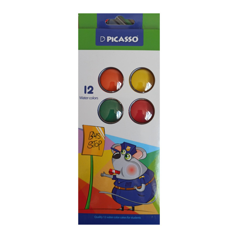 آبرنگ 12 رنگ پیکاسو کد 2-1012