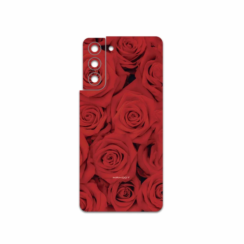 برچسب پوششی ماهوت مدل Red-Flower مناسب برای گوشی موبایل سامسونگ Galaxy S21 5G
