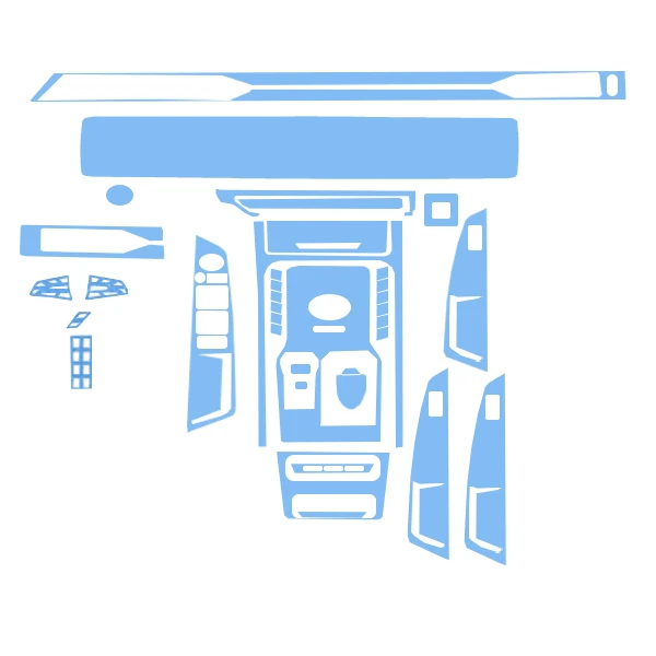 برچسب داخلی کنسول خودرو مدل فول ست مناسب برای هایما 7X مجموعه 24 عددی
