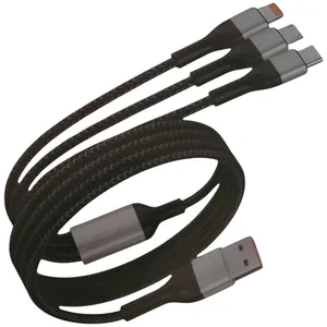 کابل تبدیل USB به USB-C / microUSB / لایتنینگ  مدل 3.0A طول 1.2 متر