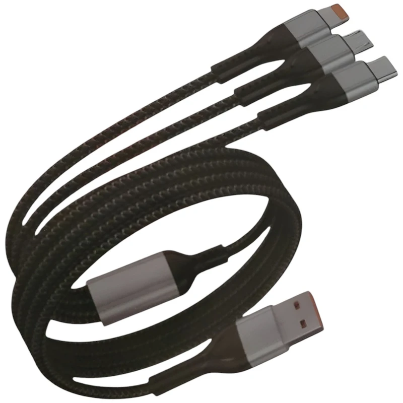 کابل تبدیل USB به USB-C / microUSB / لایتنینگ  مدل 3.0A طول 1.2 متر