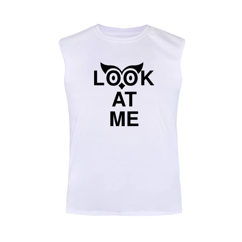 تاپ دخترانه مدل LOOK AT ME کد Sh048 رنگ سفید