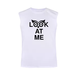 تاپ دخترانه مدل LOOK AT ME کد Sh048 رنگ سفید