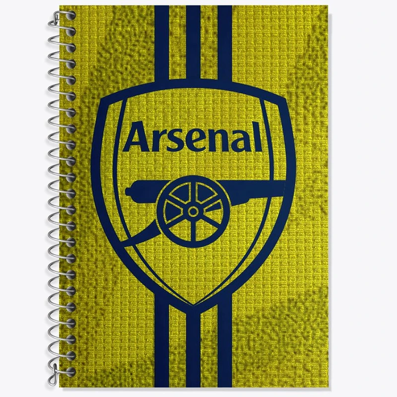 دفتر زبان 50 برگ خندالو مدل دو خط طرح باشگاه آرسنال کد 27216