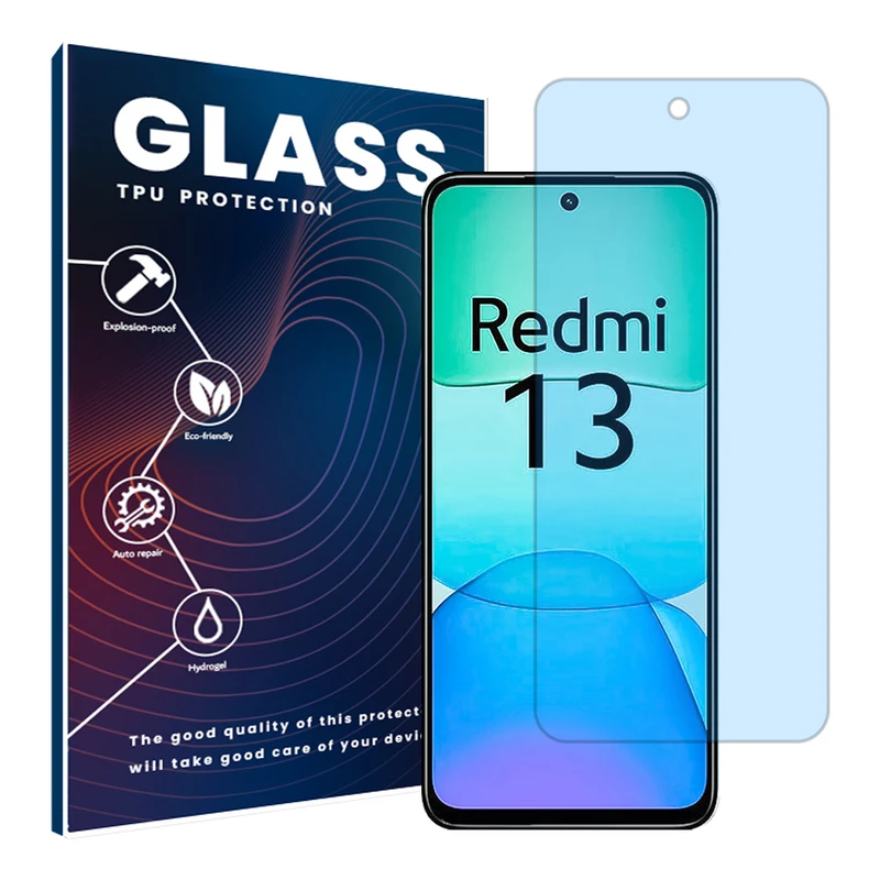 محافظ صفحه نمایش ضد اشعه آبی گلس مدل Resistant‌ مناسب برای گوشی موبایل شیائومی Redmi 13