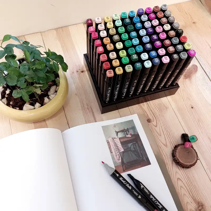 ماژیک راندو تاچ دوهو مدل TWIN بسته 80 عددی به همراه استند