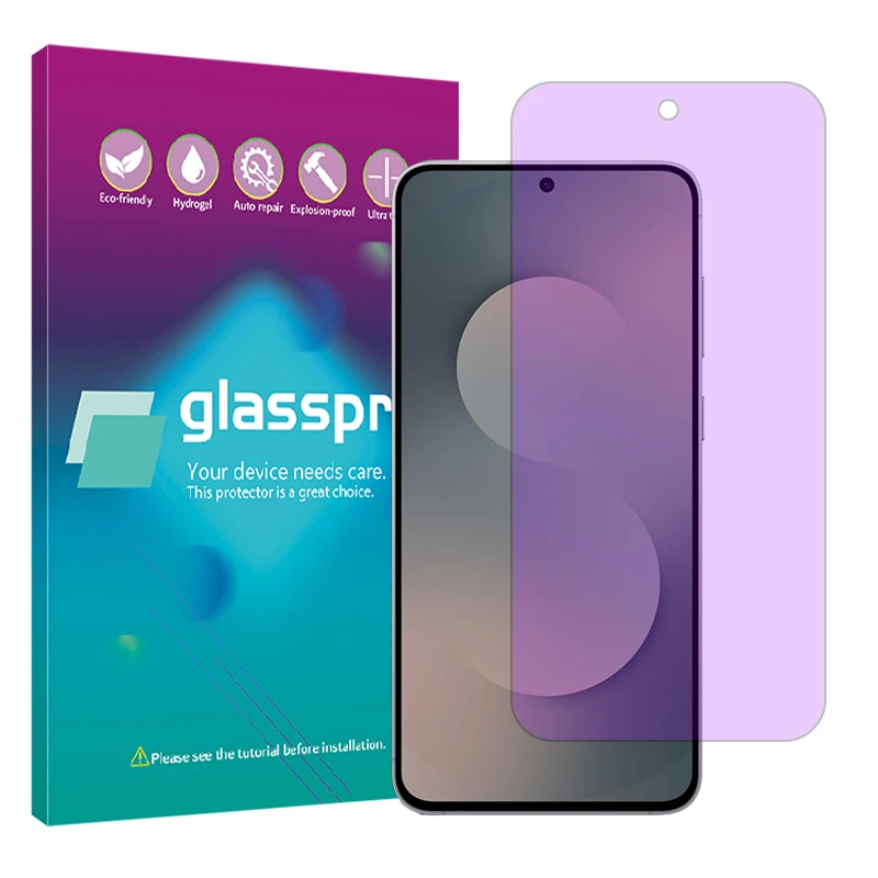 محافظ صفحه نمایش فیلتر بنفش گلس پرو مدل Eye Care مناسب برای گوشی موبایل سامسونگ Galaxy S25 FE