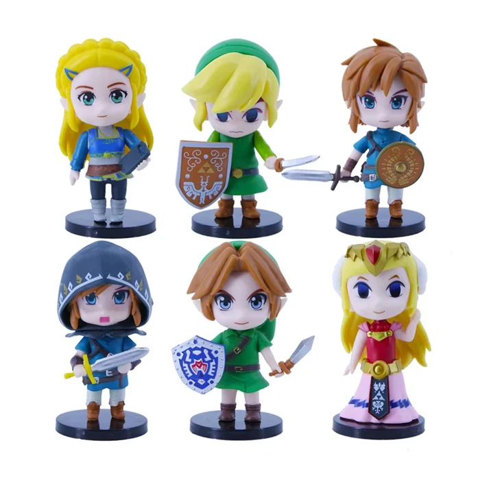 فیگور طرح افسانه زلدا کد 3565 ارتفاع 9 سانتی‌متر مجموعه 6 عددی