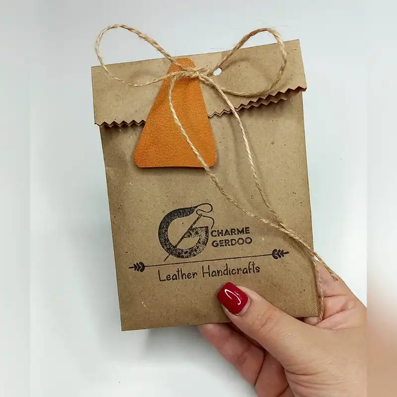 جاکارتی چرم گردو مدل دستدوز کد J104