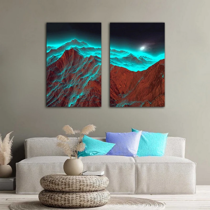 تابلو شاسی بکلیت طرح مدرن کوه مدل SH-321 مجموعه 2 عددی