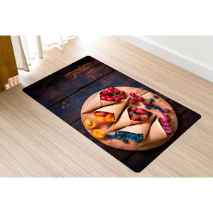 پادری مدل سه لایه رویه مخمل طرح آشپزخانه کد S601 سایز 75x45 سانتی متر