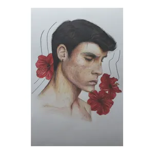 نقاشی مداد رنگی مدل پسر کد 01