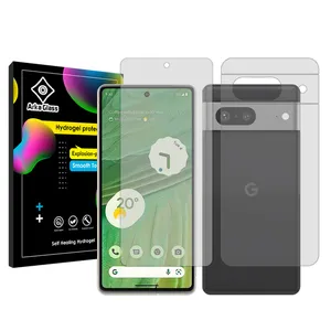Arka Glass Tough model transparent screen protector suitable for Google Pixel 7 mobile phone along with the back of the phone protector