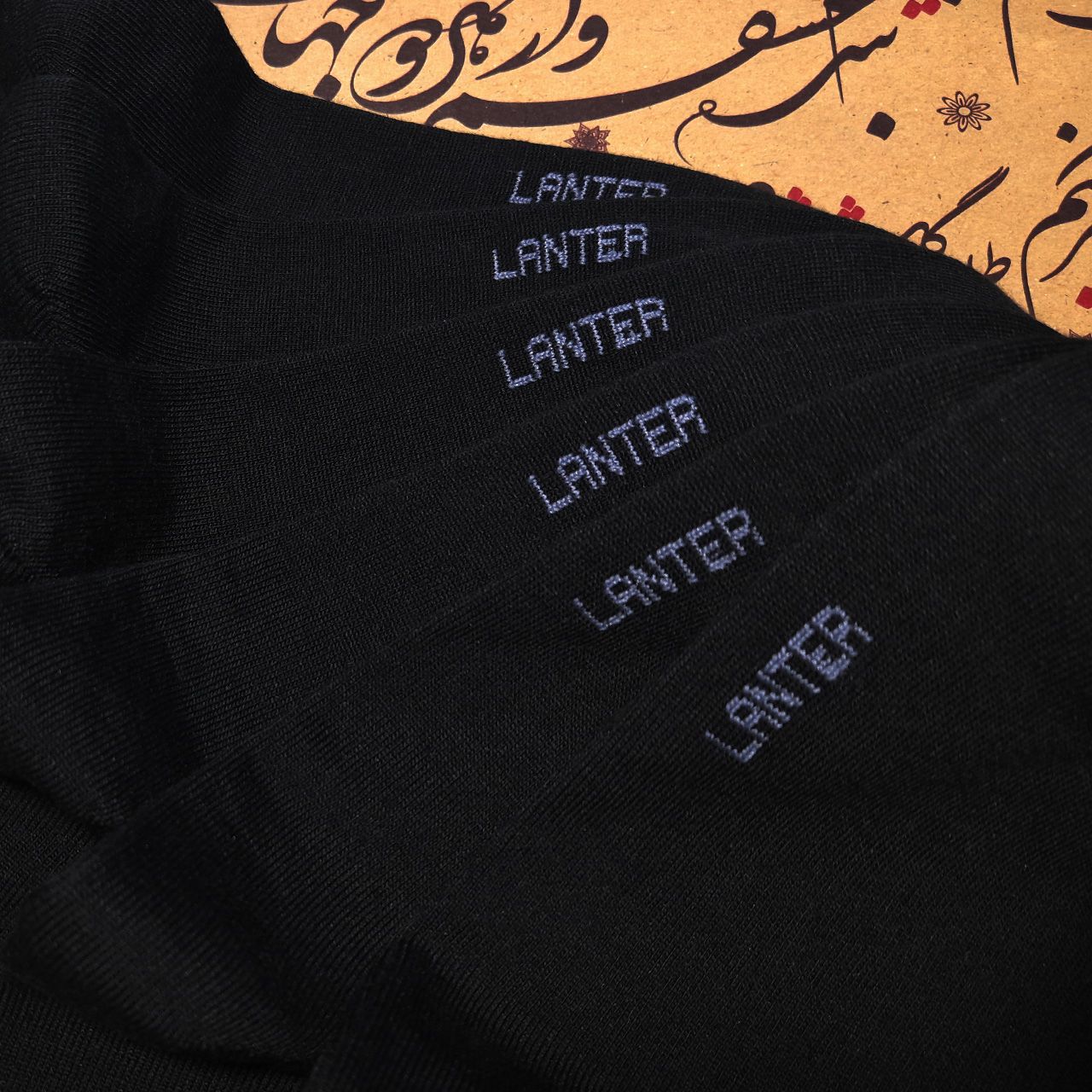 جوراب ساق کوتاه مردانه لنتر  مدل ساده کد Pentas رنگ مشکی مجموعه 6 عددی  -  - 4