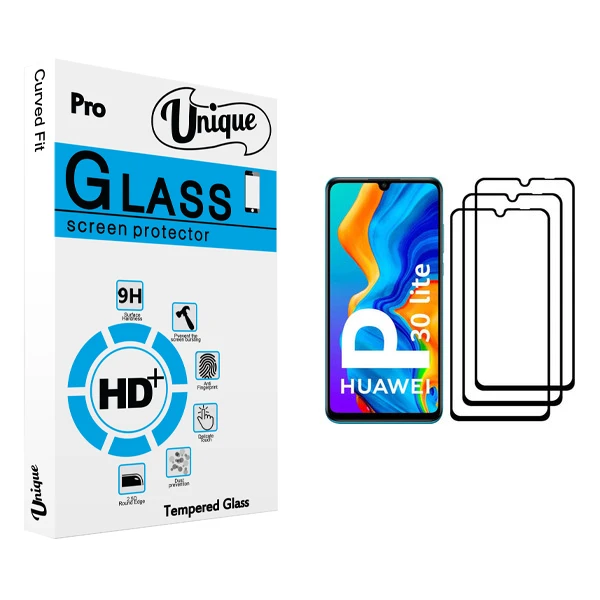 محافظ صفحه نمایش يونيک مدل +Clear مناسب برای گوشی موبایل هوآوی P30 lite بسته سه عددی