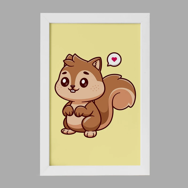 تابلو خندالو مدل حیوانات بامزه سنجاب کد 25434