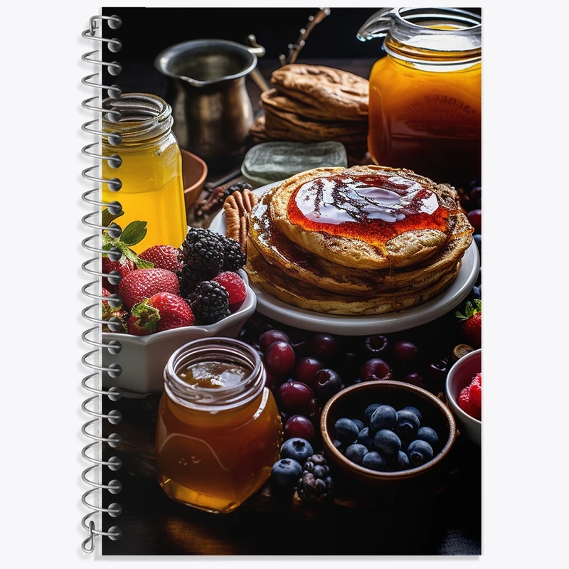 دفتر زبان 50 برگ خندالو مدل سه خط طرح پنکیک کد F448