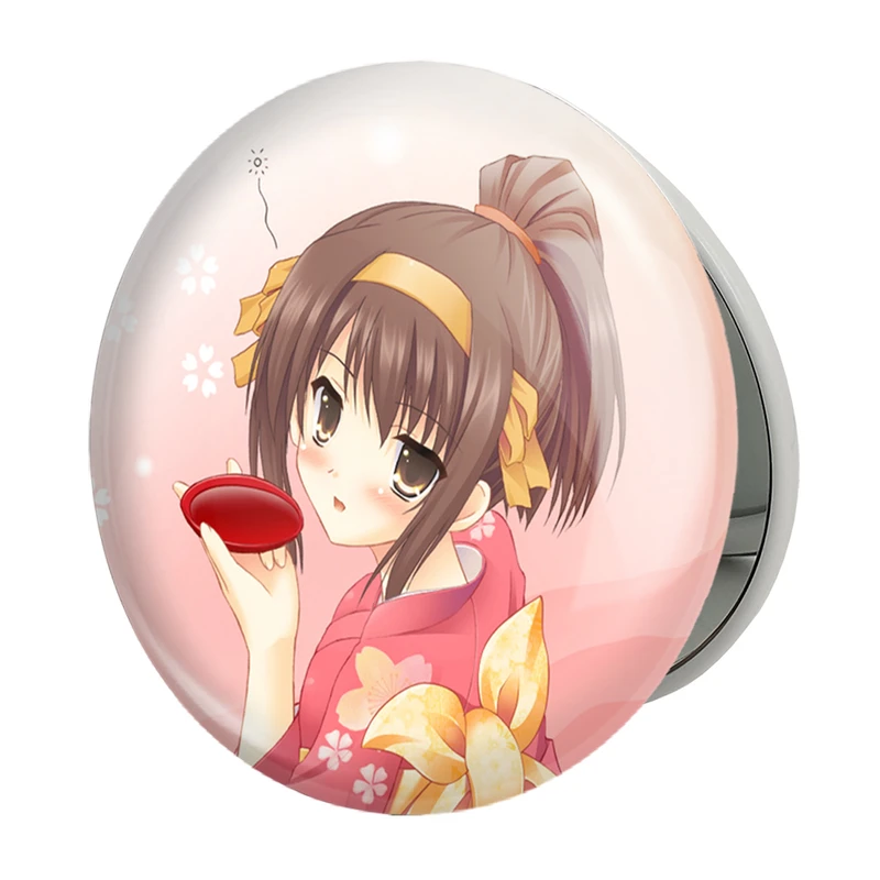 آینه جیبی خندالو طرح هاروهی انیمه ناپدید شدن هارومی سوزومیا The Disappearance of Haruhi Suzumiya مدل تاشو کد 23108 
