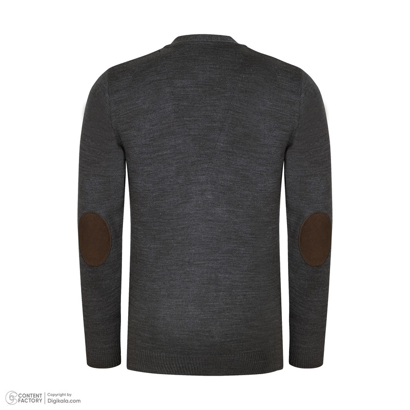 ژاکت مردانه تریکو پاییزان مدل PJ701 ملانژ رنگ زغالی