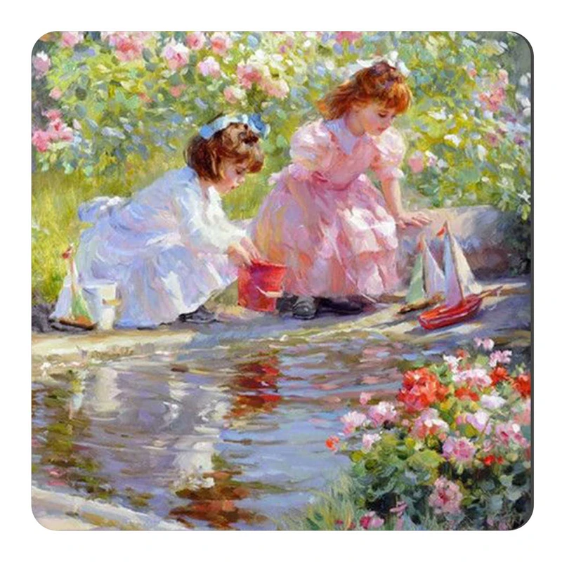  مگنت طرح نقاشی دختران و برکه آب کد wmg1280