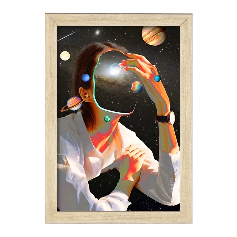 تابلو خندالو مدل پرتره و کهکشان کد F11080