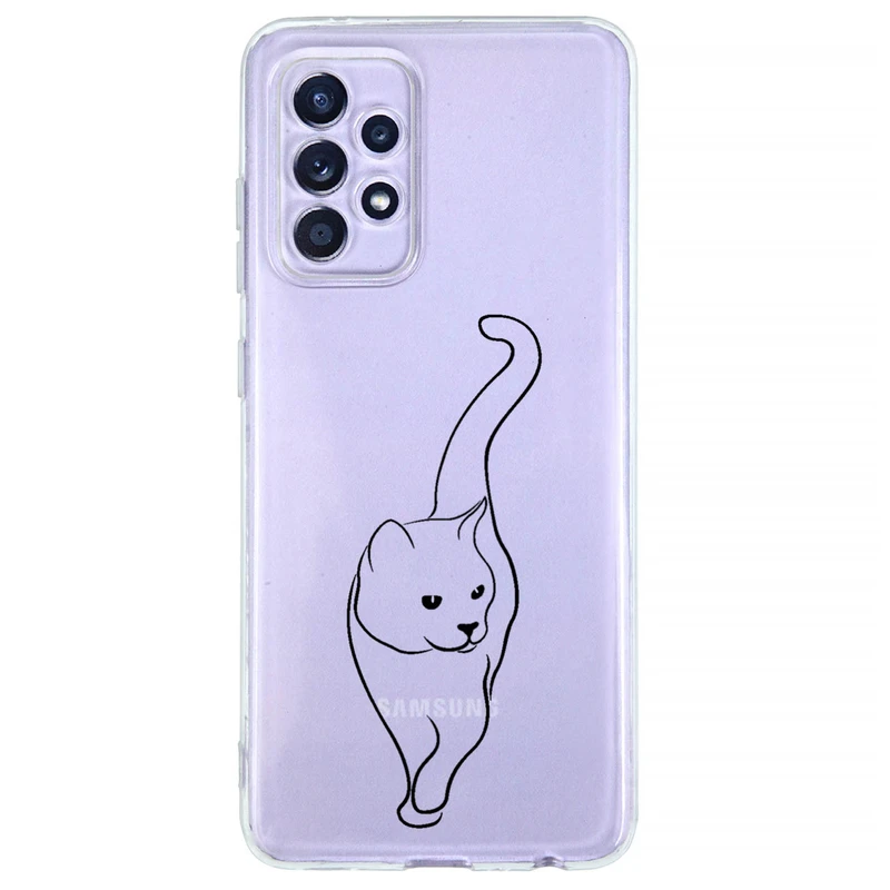 کاور مگافون طرح گربه مدل C60-B مناسب برای گوشی موبایل سامسونگ Galaxy A52 4G / 5G