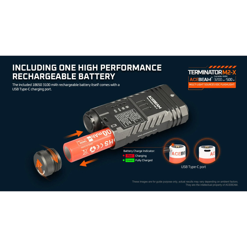 چراغ قوه ایس بیم مدل Terminator M2-X