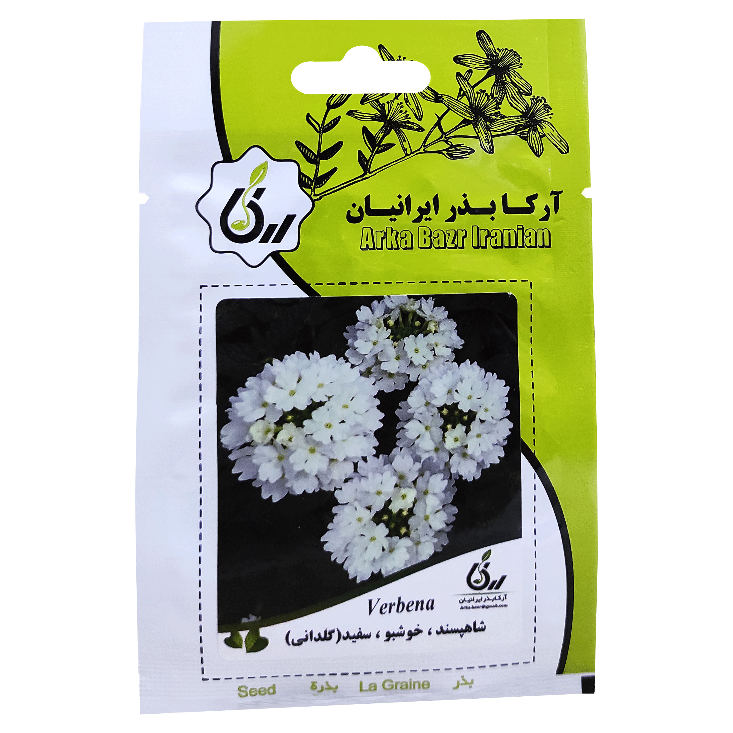 بررسی و {خرید با تخفیف}                                     	 بذر گل شاهپسند خوشبو سفید گلدانی آرکا بذر ایرانیان کد ARK-064                             اصل