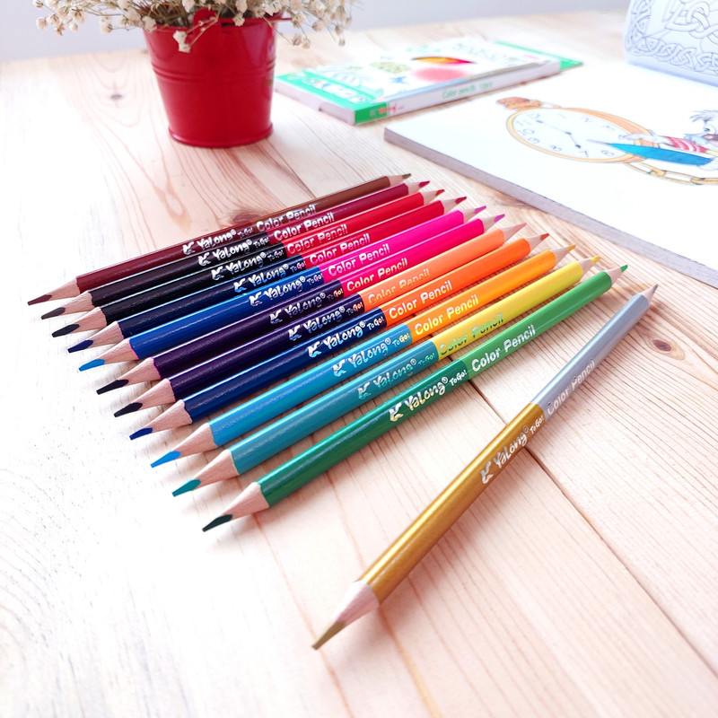 مداد آبرنگی 24 رنگ یالونگ مدل DOU