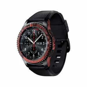 برچسب ماهوت طرح Red-Printed-Circuit-Board مناسب برای ساعت هوشمند سامسونگ Galaxy Gear S3 Frontier