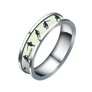 انگشتر ناکسیگو مدل شب تاب طرح بسکتبال کد RN14808