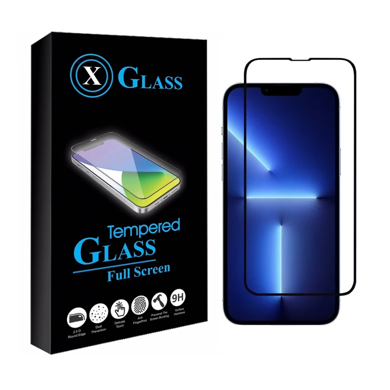 محافظ صفحه نمایش ایکس گلس مدل فول مناسب برای گوشی موبایل اپل IPHONE 13
