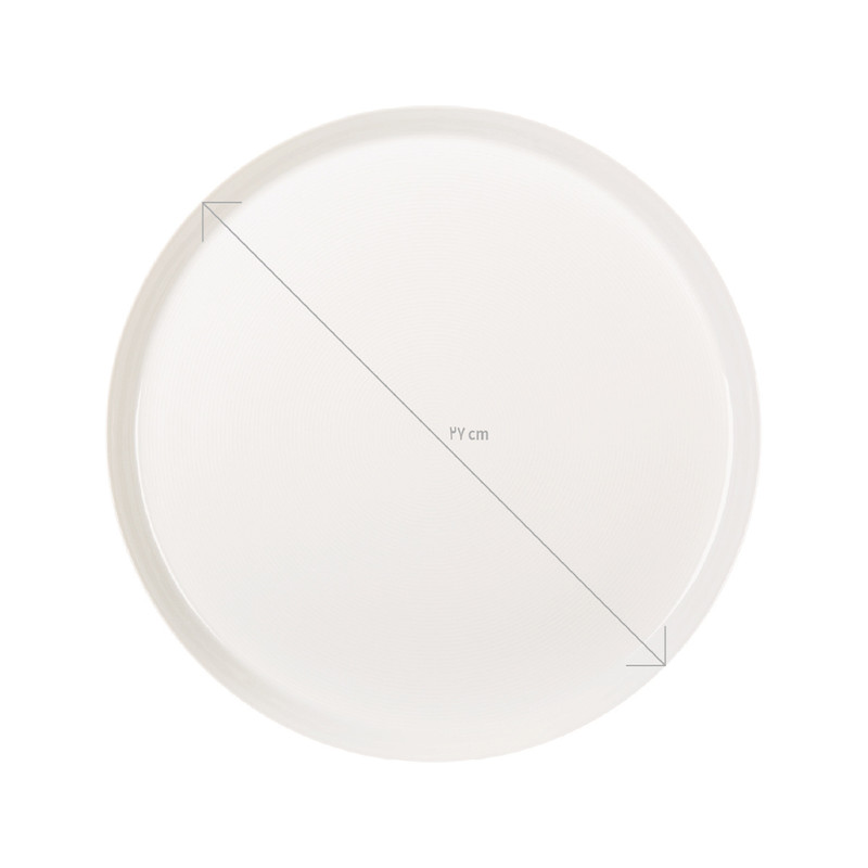 بشقاب غذاخوری زی مدل فرم اس 27 سفید درجه عالی بسته 3 عددی