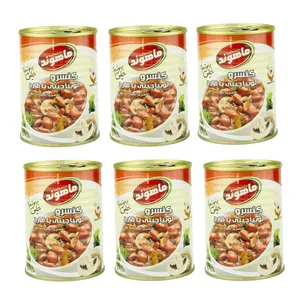 کنسرو لوبیا چیتی با قارچ ماهوند - 350 گرم مجموعه شش عددی