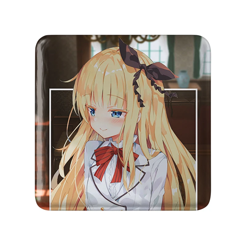 مگنت خندالو طرح دختر انیمه ای  مدل مربعی کد 18036