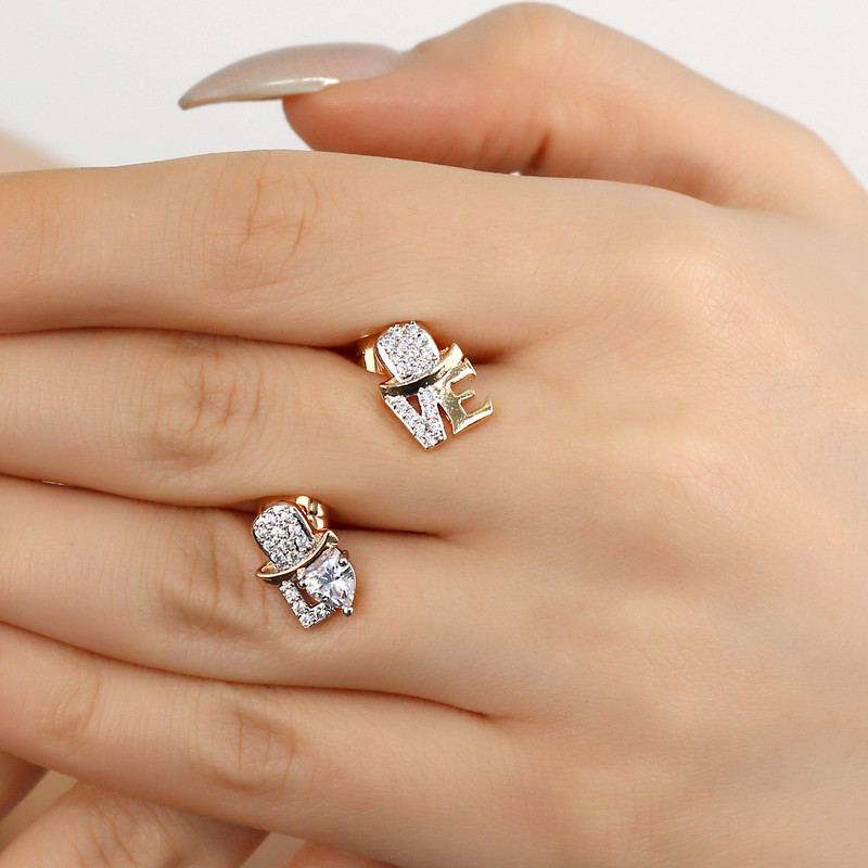 گوشواره زنانه ژوپینگ مدل قلب کد J339