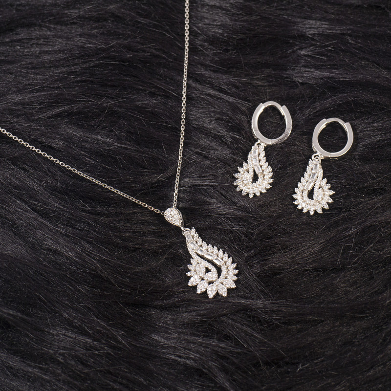 نیم ست نقره زنانه مدل AMT-N177