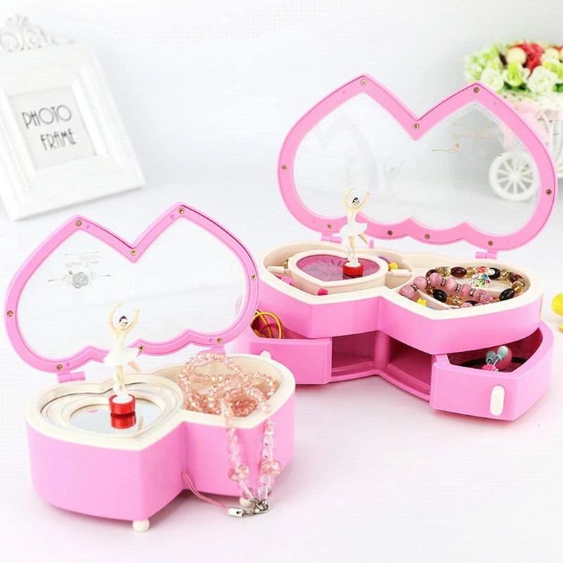 عکس شماره 8 : جعبه موزیکال مدل دو قلب طرح نگهداری جواهرات کد8464817