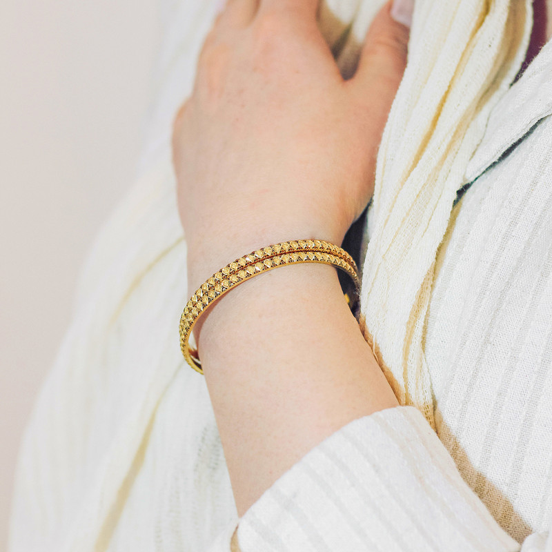 النگو طلا 18 عیار زنانه کشمیری مدل نسترن