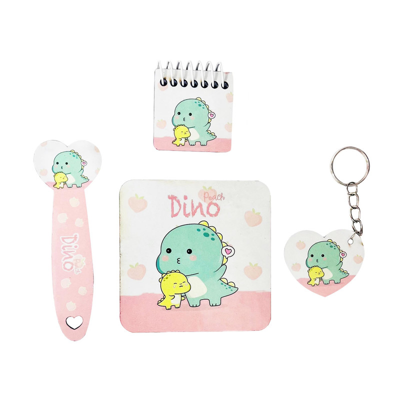 بسته لوازم تحریر مدل داینو تپلی بسته 4 عددی