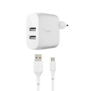 شارژر دیواری بلکین مدل WCE002vf1MWH  به همراه کابل تبدیل microusb