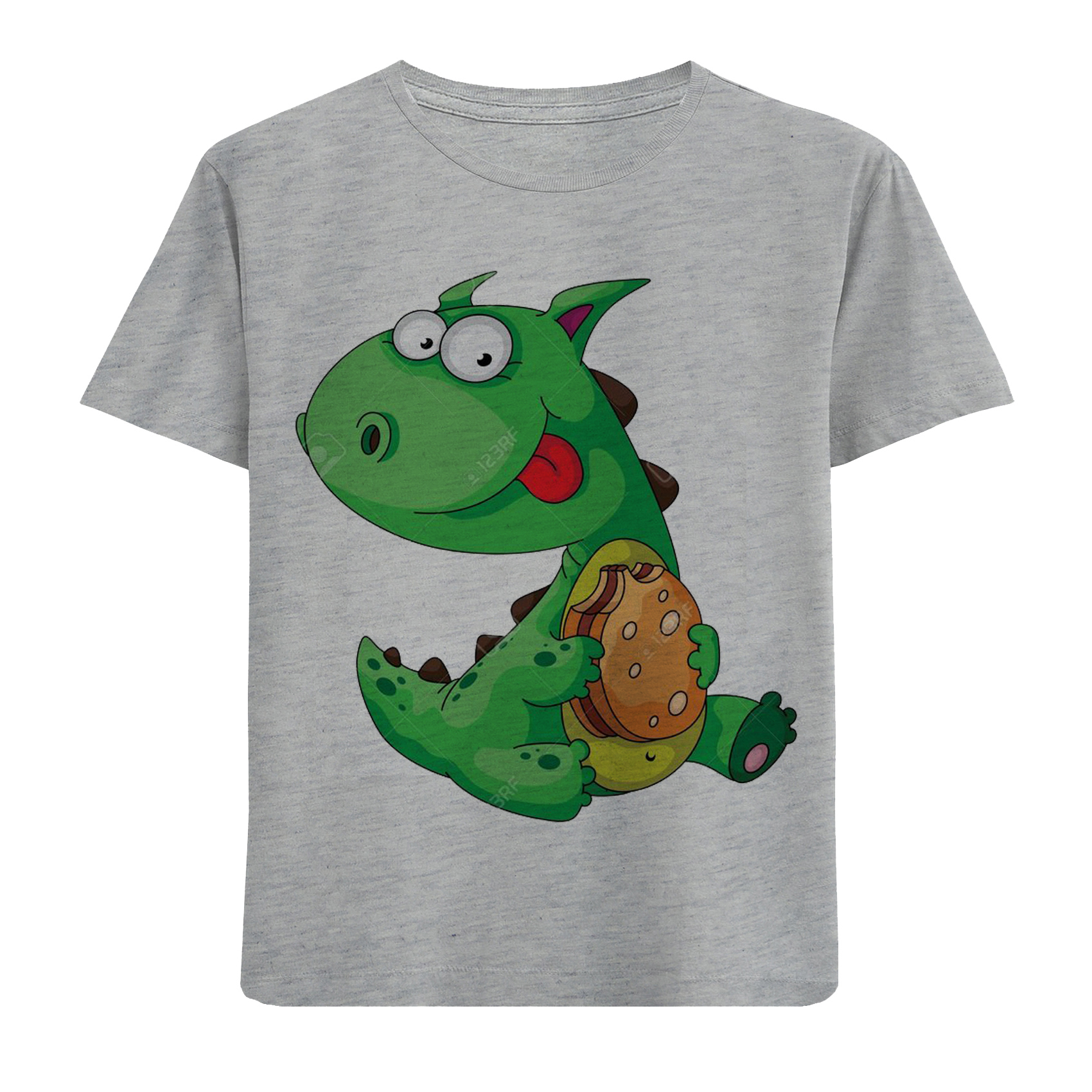 تی شرت آستین کوتاه بچگانه مدل بچه دایناسور F513