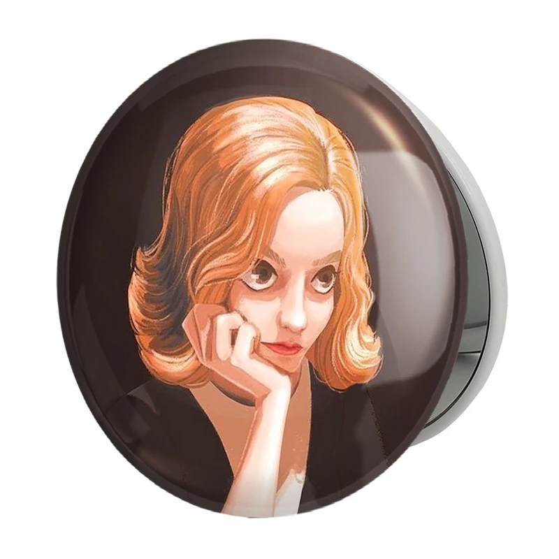 آینه جیبی خندالو طرح سریال گامبی وزیر مدل تاشو کد 27802 